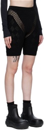AMBUSH Black Perforated Shorts