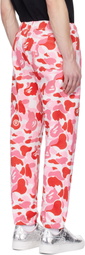 BAPE Pink ABC Camo Sweatpants