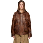R2W Brown Billy Lambskin Leather Jacket