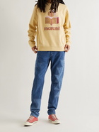 Isabel Marant - Miko Logo-Flocked Printed Cotton-Blend Jersey Sweatshirt - Yellow