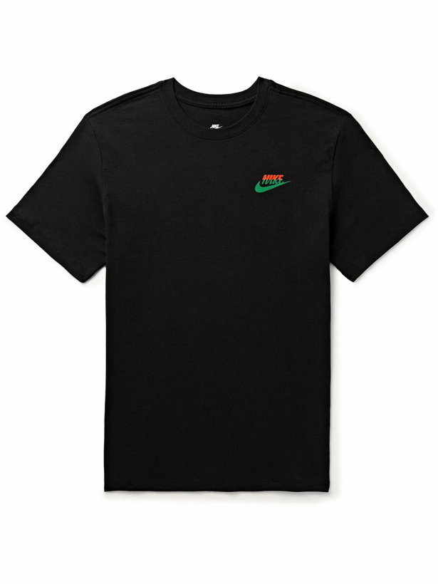 Photo: Nike - Sportswear Connect 1 Logo-Print Cotton-Jersey T-Shirt - Black