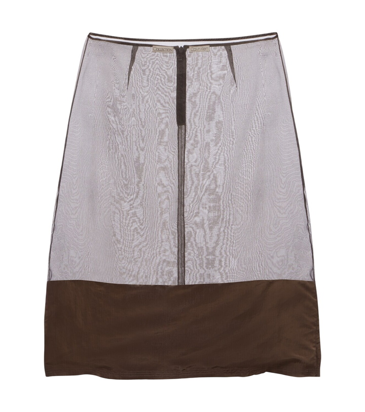 Photo: Calvin Klein Collection Mabel satin-trimmed mesh midi skirt