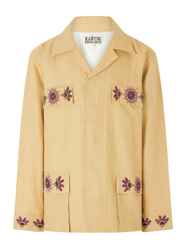 Photo: Kartik Research - Jaisalmer Embroidered Linen Jacket - Yellow