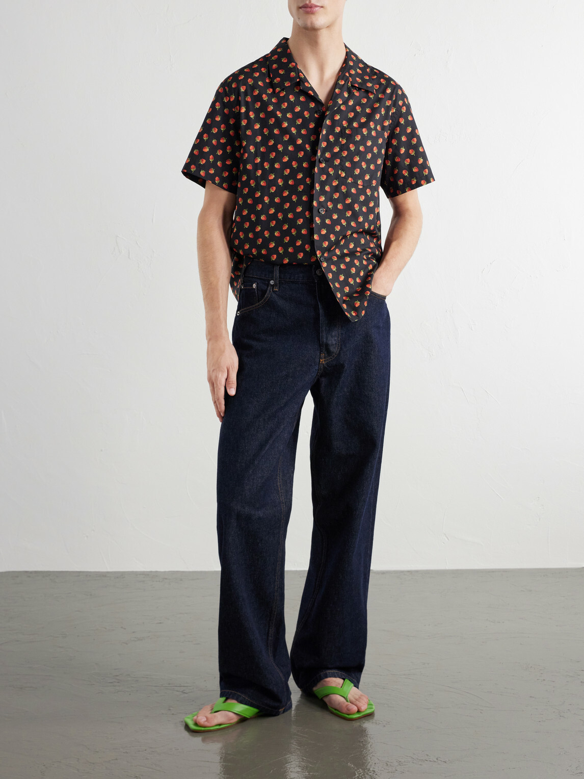 JW Anderson - Camp-Collar Printed Cotton Shirt - Black