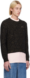 GANNI Black Alpaca & Organic Cotton Sweater