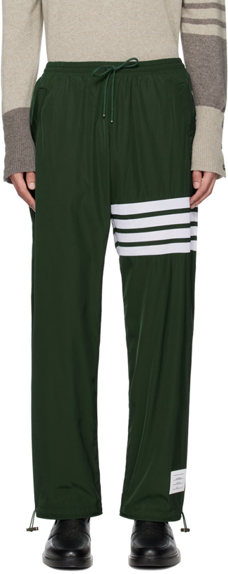 Photo: Thom Browne Green 4-Bar Sweatpants