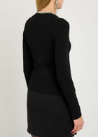 Rabanne Embellished Open-front Cardigan Black