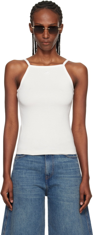 Photo: Courrèges Off-White Contrast Tank Top
