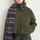 Samsøe Samsøe Women's Sajeanne Stripe Scarf in Black Coffee Stripe 