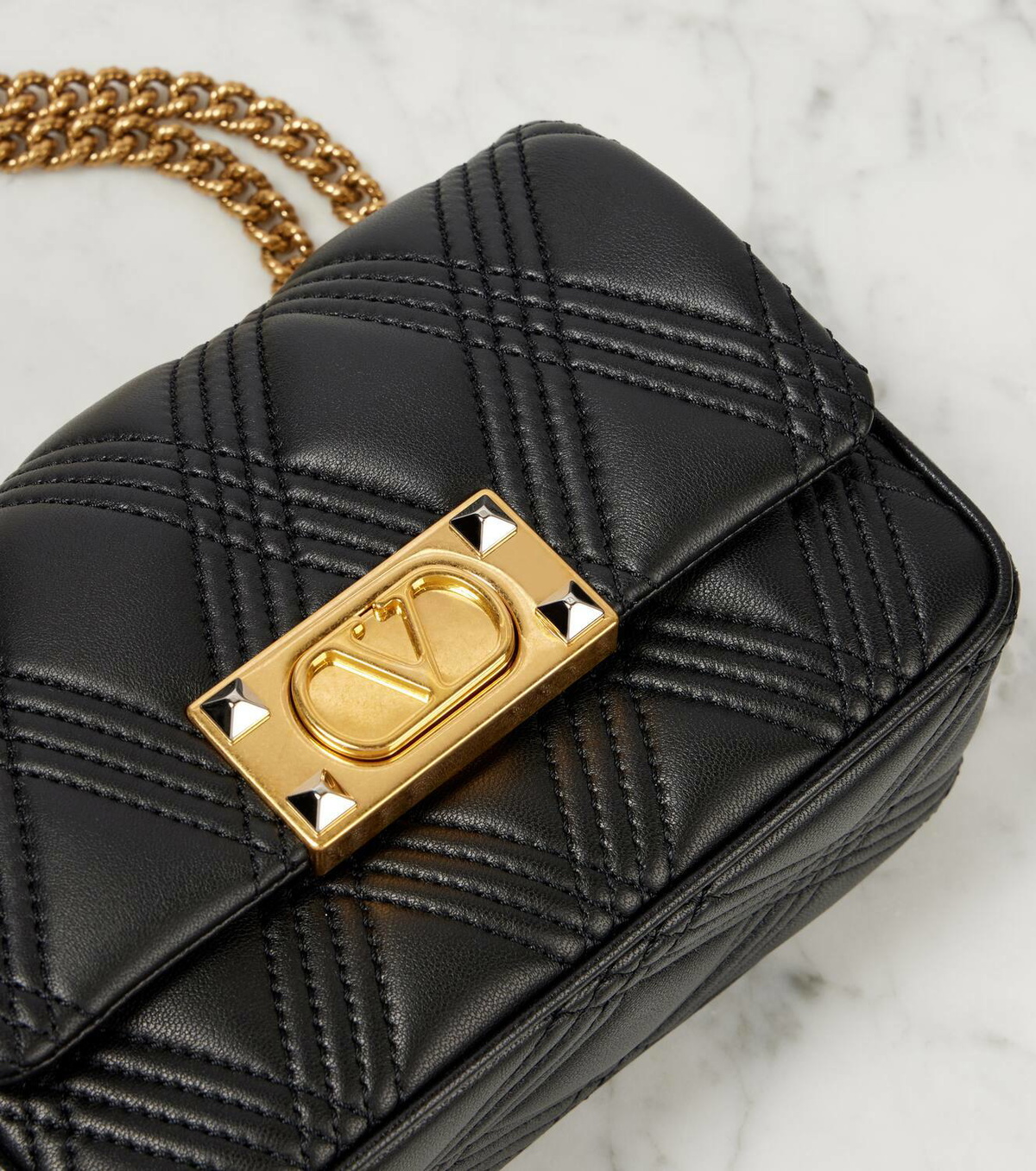 Valentino Garavani Quiltie 67 Small leather shoulder bag Valentino Garavani