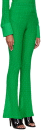 Song for the Mute Green Slim Flared Trousers