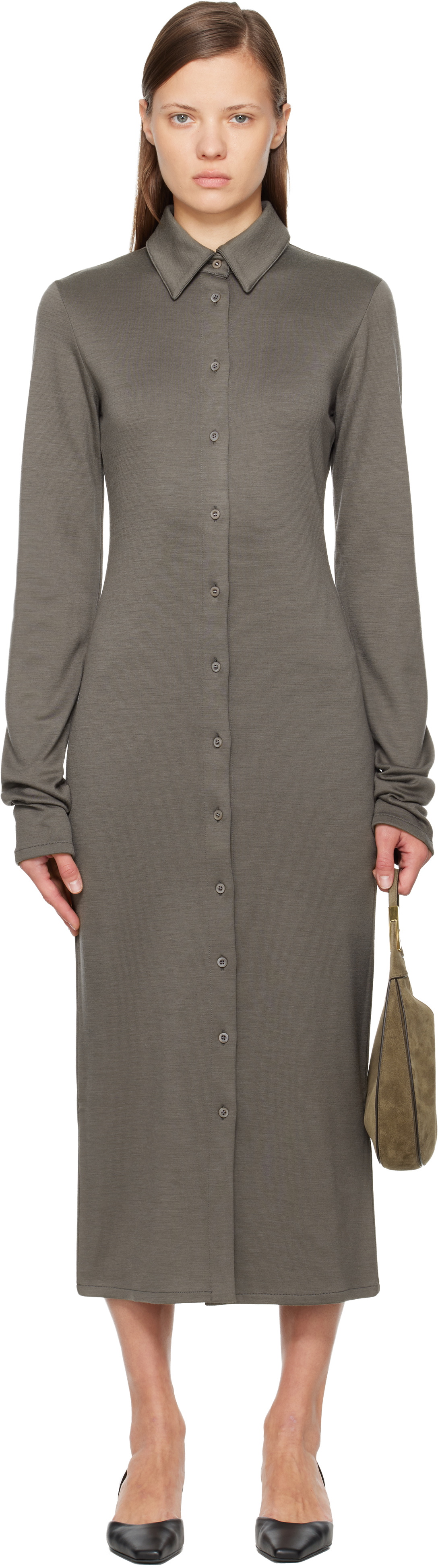 Rier Gray Polar Midi Dress