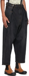 Loewe Black Cropped Low Crotch Jeans