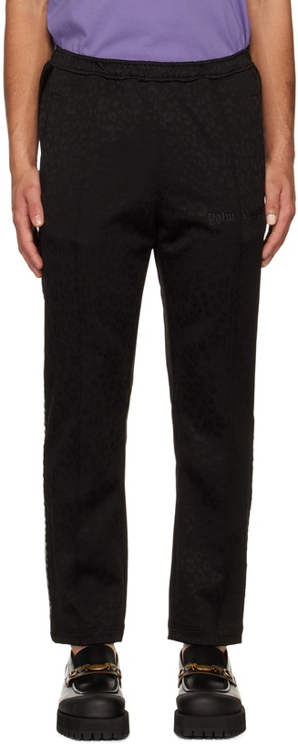 Photo: Palm Angels Black Leopard Track Pants