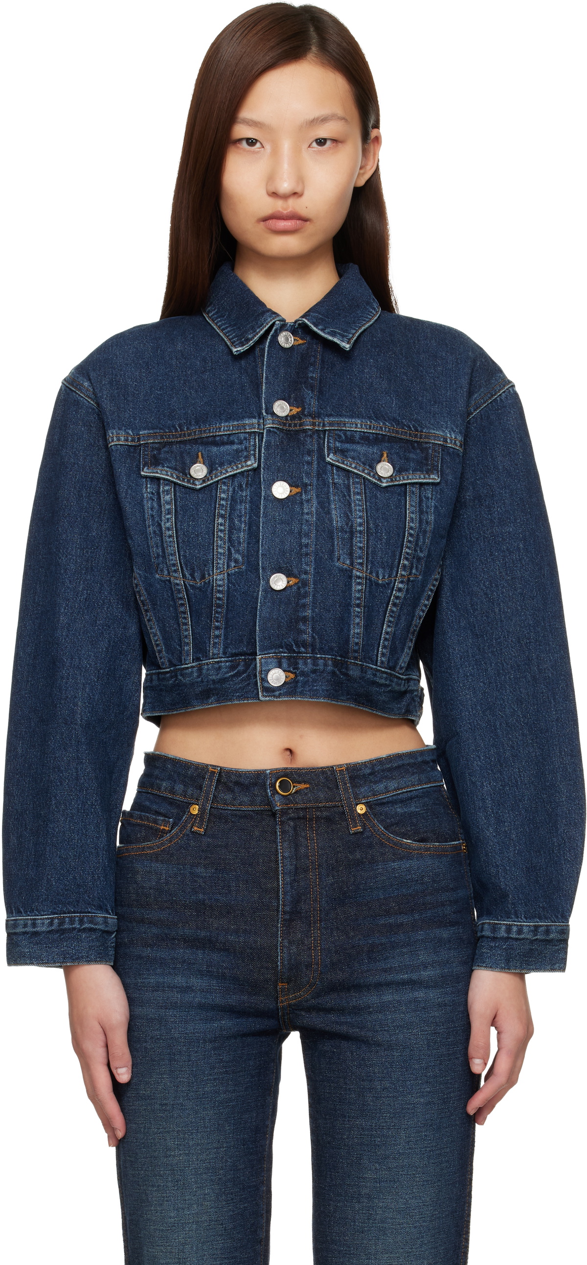 AGOLDE Navy Radley Denim Jacket