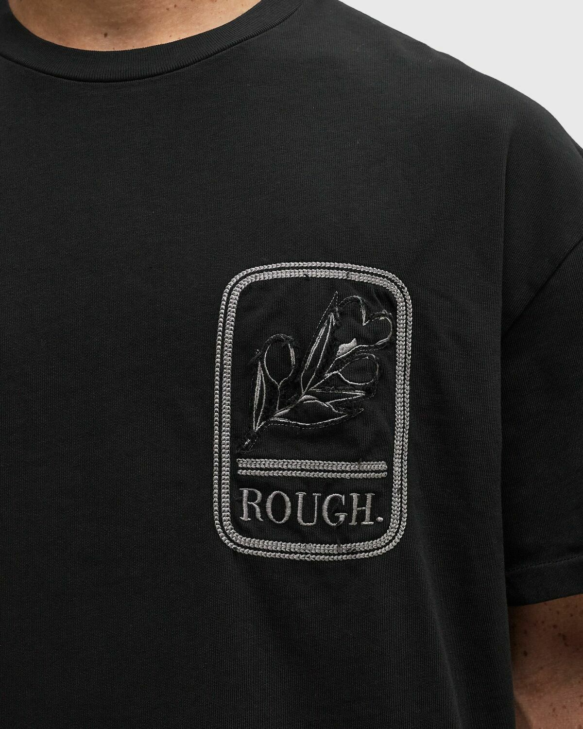 Rough. OLIVE EMBLEM Tee Brown Mens Shortsleefe