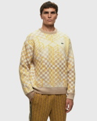 Lacoste Pullover Brown/Yellow - Mens - Sweatshirts