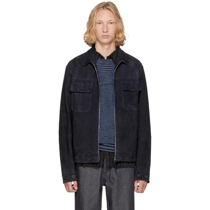 Photo: Missoni Navy Suede and Wool Jacket
