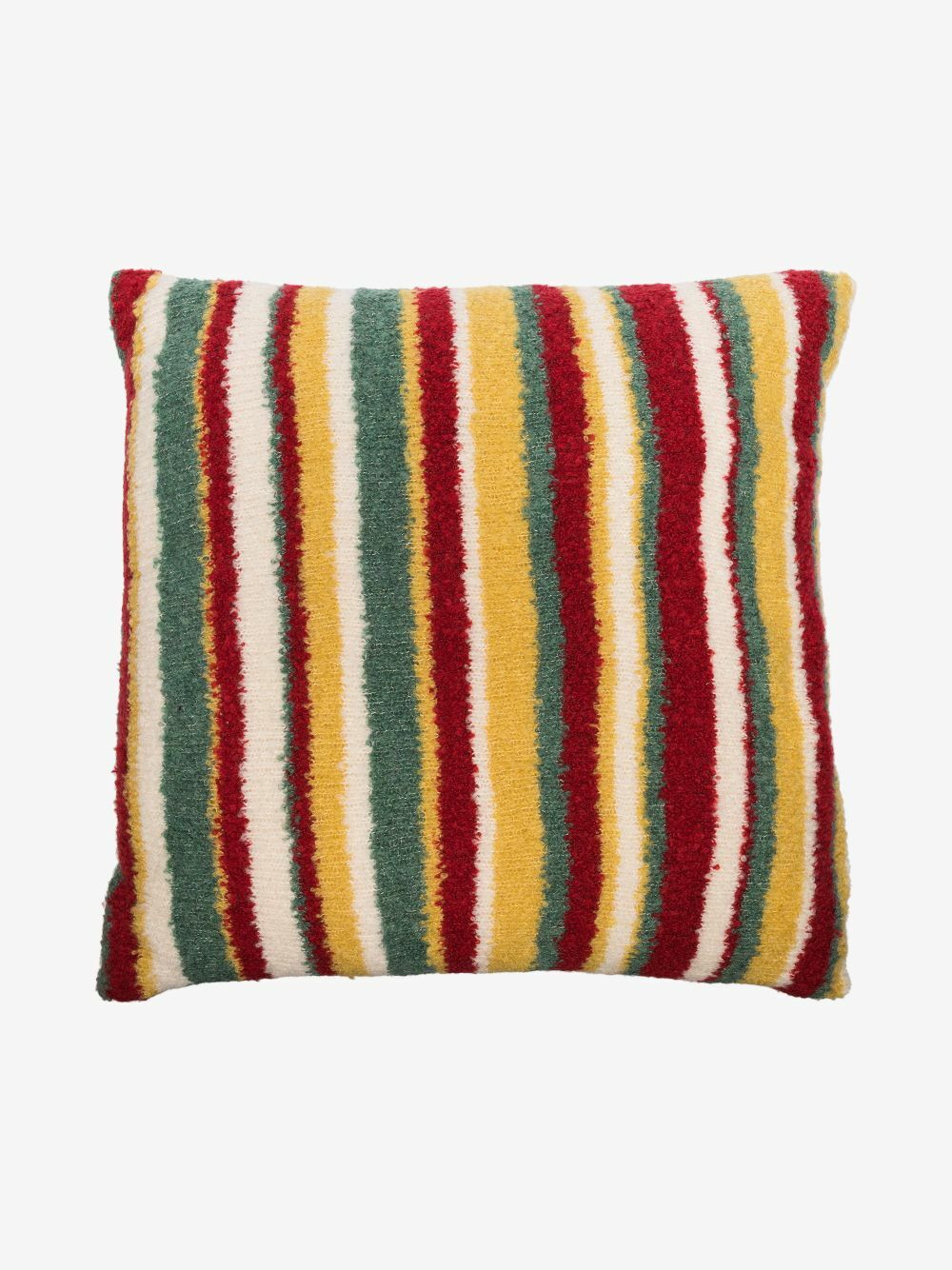 The Elder Statesman Teddy Stripe Knitted Cushion