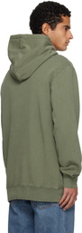 Balmain Khaki Vintage 'Balmain' Embroidered Hoodie