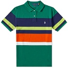 Polo Ralph Lauren Men's Multi Striped Polo Shirt in Primary Green Multi