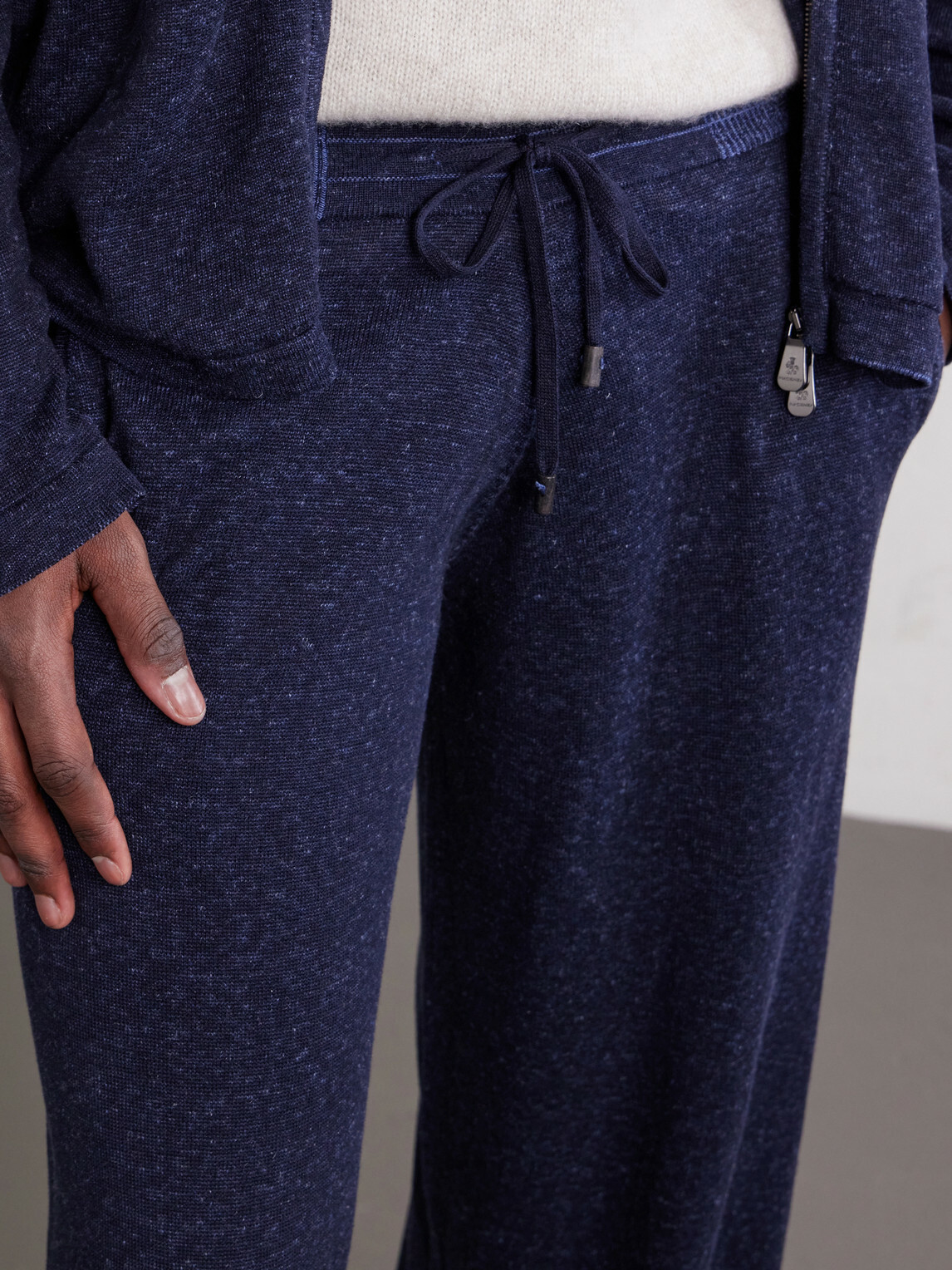 PIACENZA 1733 - Straight-Leg Silk and Linen-Blend Drawstring Sweatpants - Blue