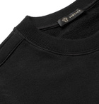 Versace - Embroidered Cotton-Blend Jersey Sweatshirt - Men - Black