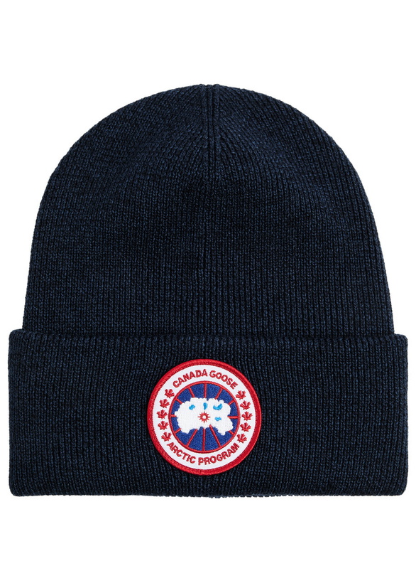 Photo: Canada Goose Arctic Ribbed Wool Beanie - Navy