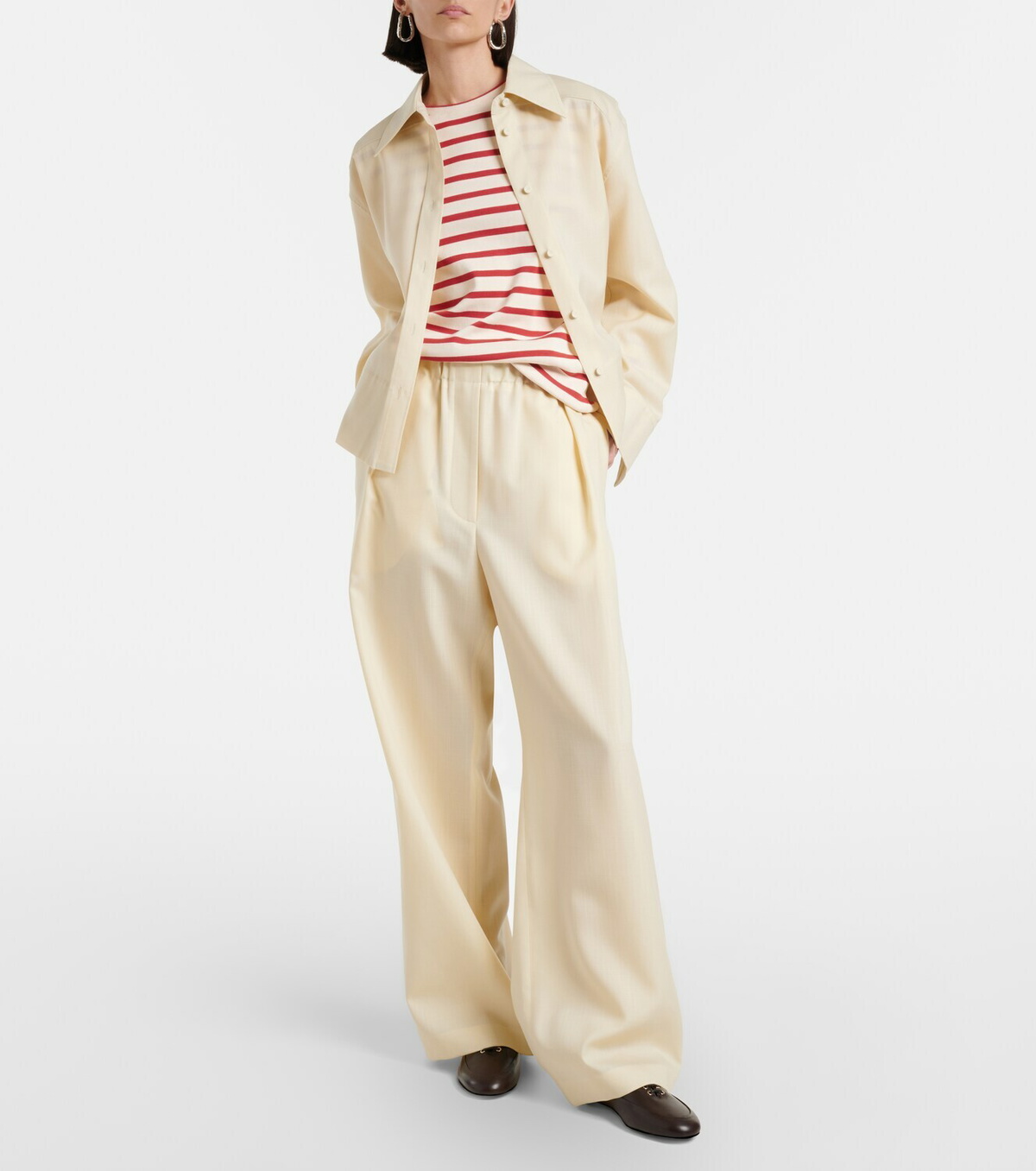 Jil Sander Leather lace-up loafers