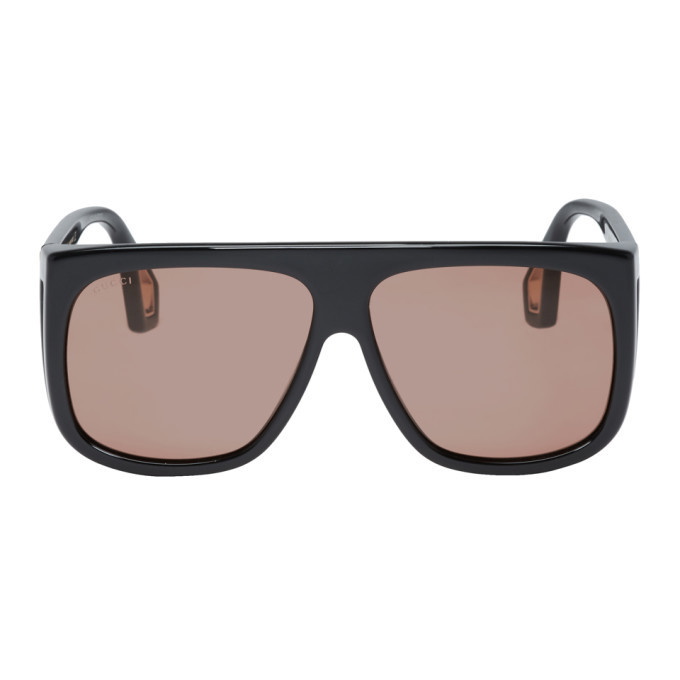 Photo: Gucci Black 90s Grandpa-Style Sunglasses