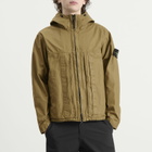 Stone Island Men's Double Coated Cotton Ripstop Short Parka Jacket in Military Green