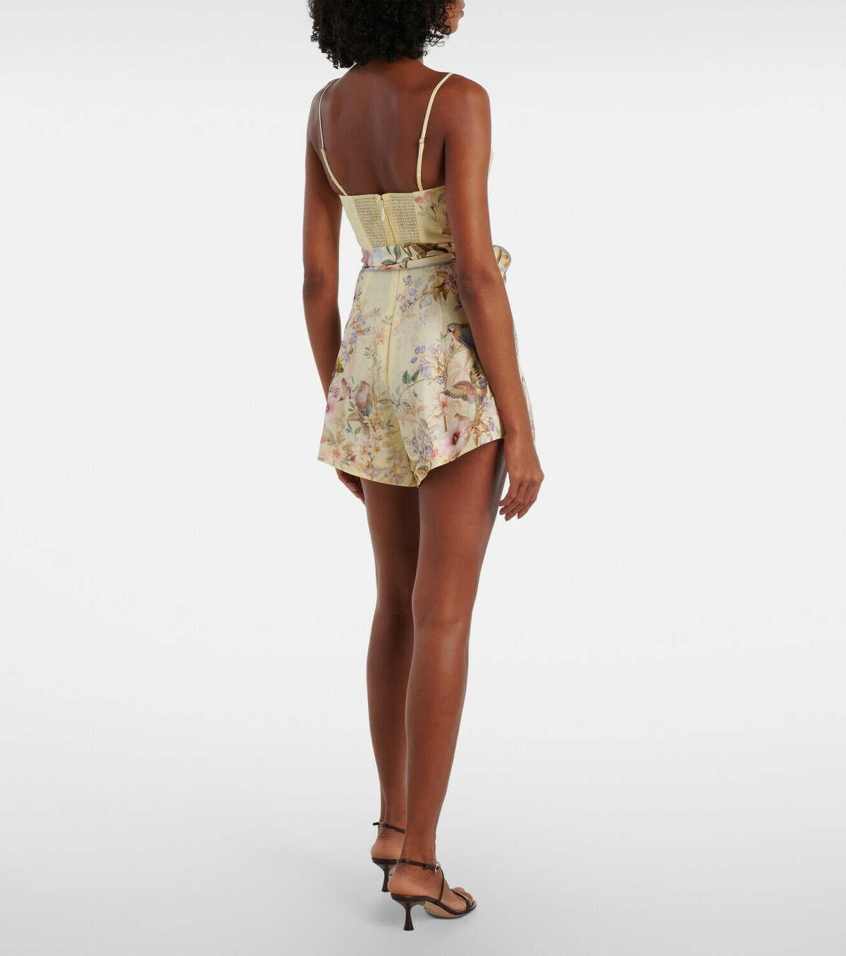 Zimmermann Rebellion floral linen and silk romper