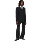 Valentino Black Double-Breasted Wool Blazer