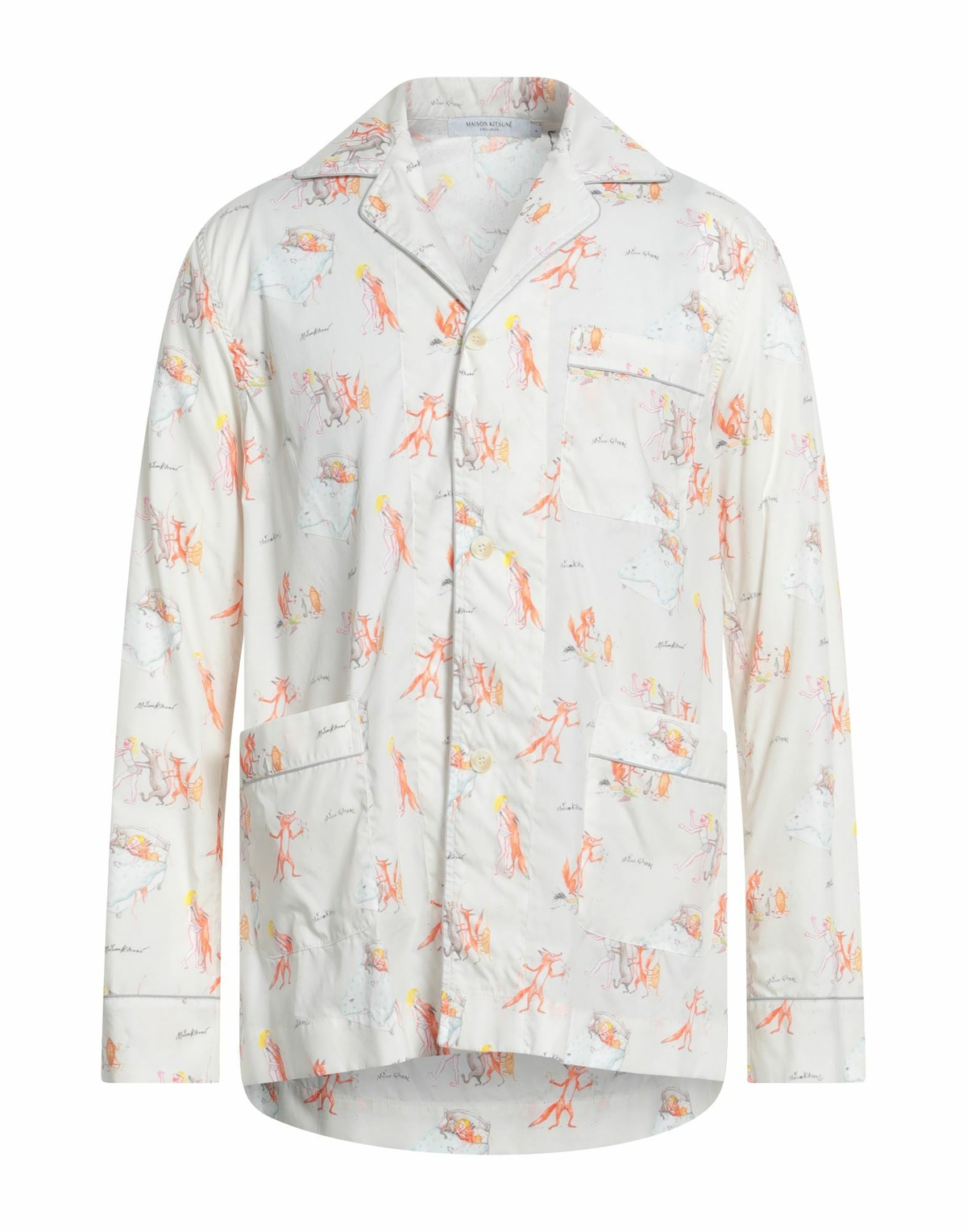 Maison Kitsuné Mens Shirt in Off white