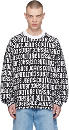 Versace Jeans Couture Black & White Logomania Sweatshirt
