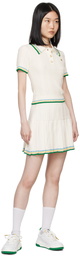 Casablanca Off-White Pleated Miniskirt