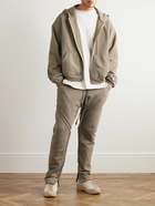 John Elliott - Frame Cotton-Jersey Zip-Up Hoodie - Brown