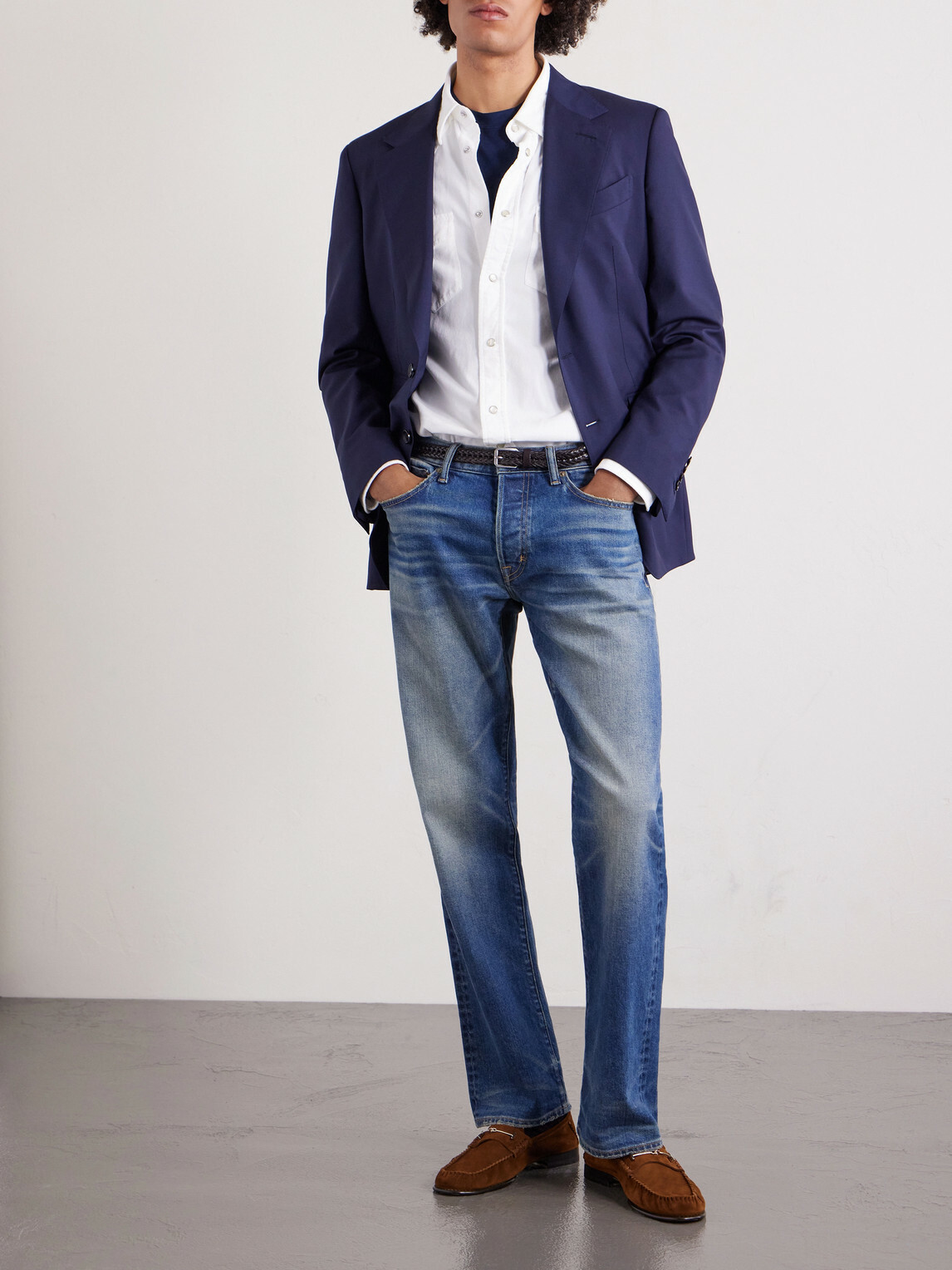 TOM FORD - Straight-Leg Selvedge Jeans - Blue