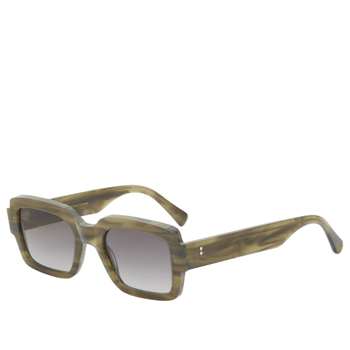Photo: Monokel Apollo Sunglasses in Green Demi/Grey Gradient 