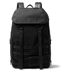 Raf Simons - Eastpak Webbing and Leather-Trimmed Embellished Canvas Backpack - Black