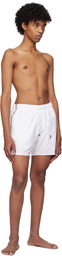 BOSS White Iconic Swim Shorts