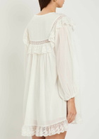 Rixo Inez Embroidered Cotton Mini Dress Ivory