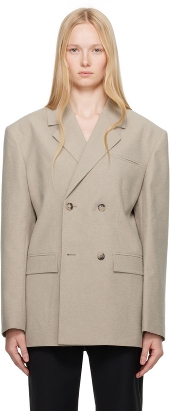 Photo: Nanushka Gray Diante Blazer