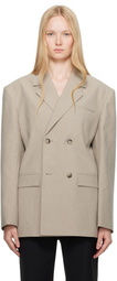Nanushka Gray Diante Blazer
