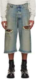 424 Blue Big Daddy Denim Shorts