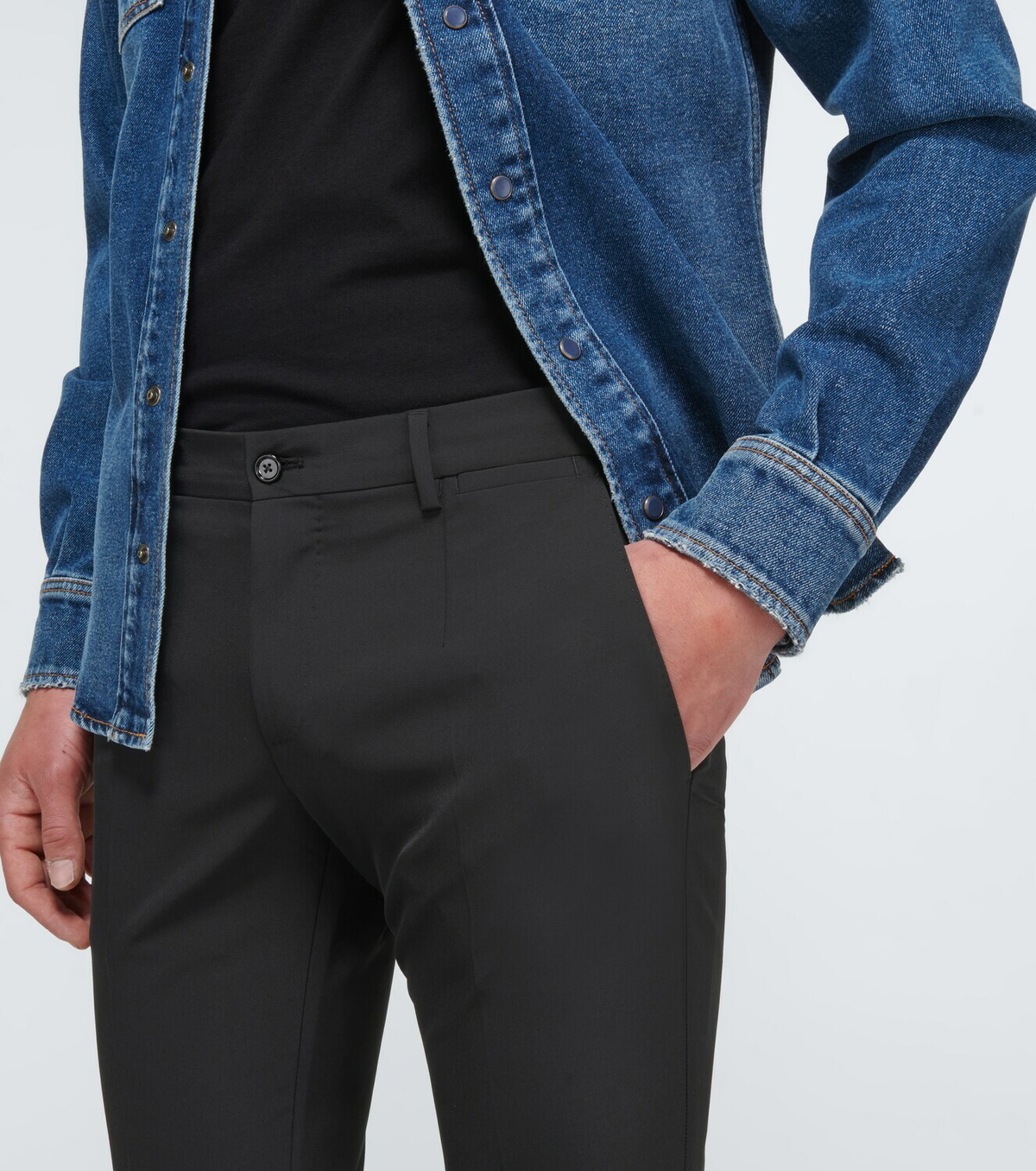 Dolce & Gabbana Black High Waist Skinny Slim Fit Pants