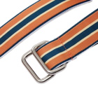 Beams Plus Men's Grosgrain Tape Double Ring Belt in Orange