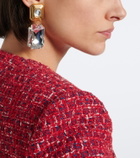 Alessandra Rich Crystal-embellished clip-on earrings