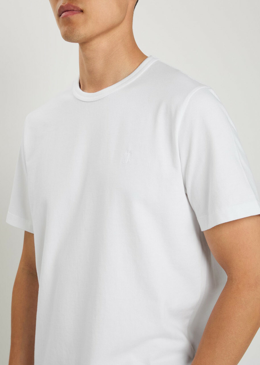 JW Anderson Logo-embroidered Cotton T-shirt White