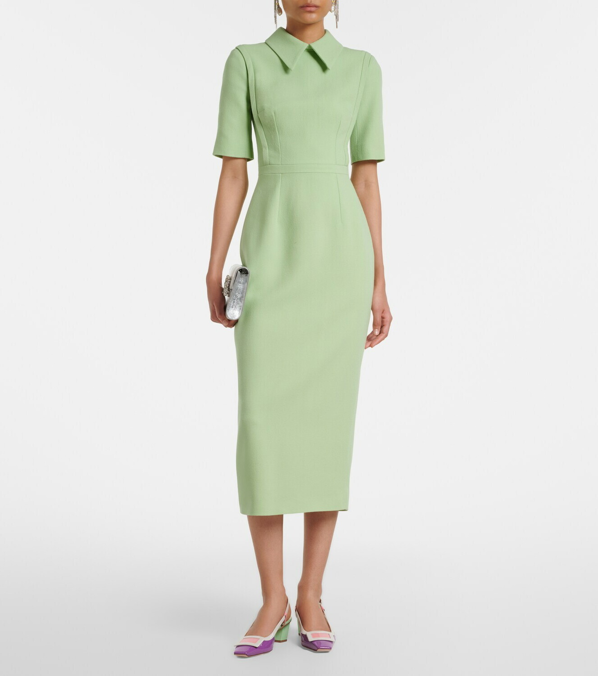 Emilia Wickstead Valletta wool crêpe midi dress